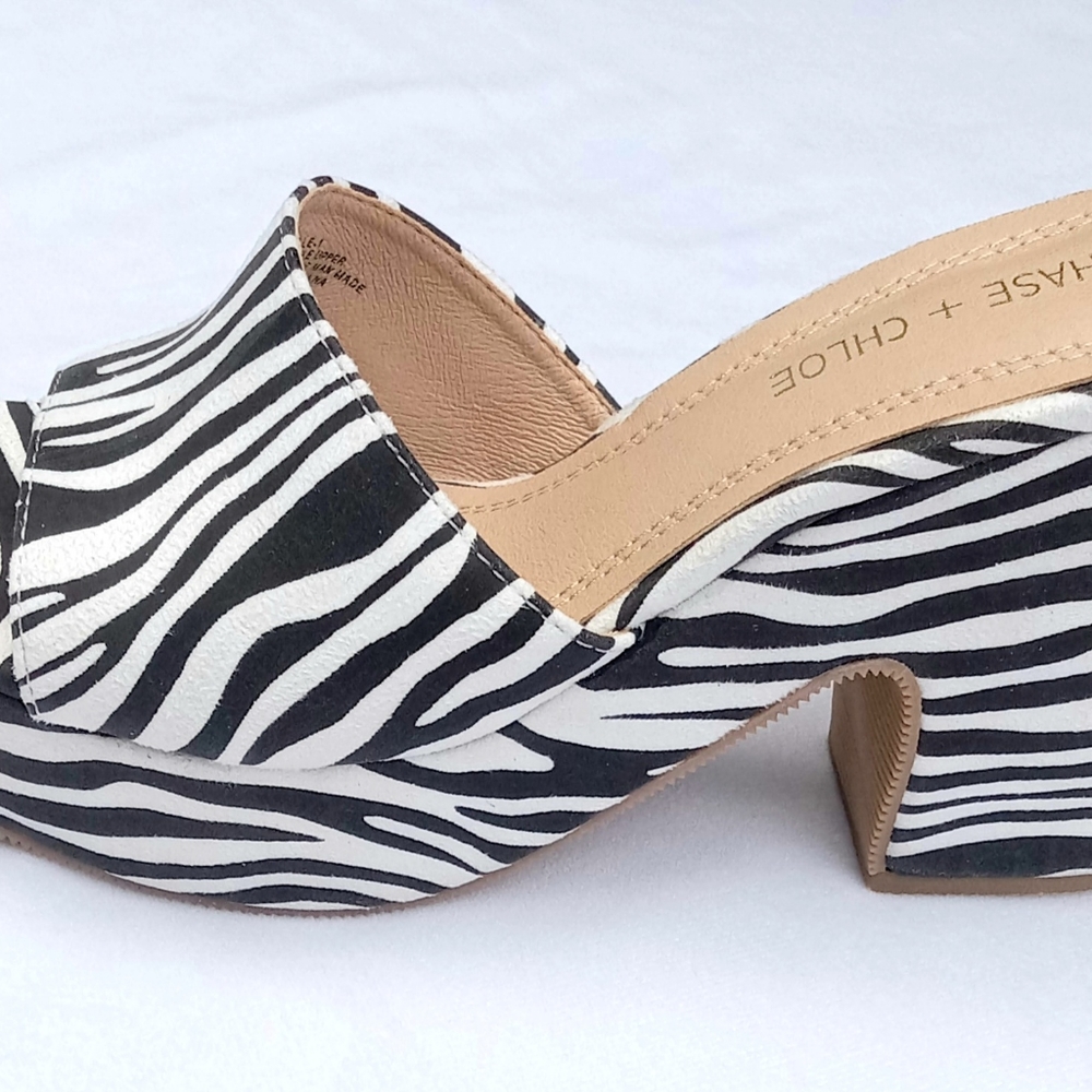 Zebra Platform Stack Heel - Picture 5 of 7